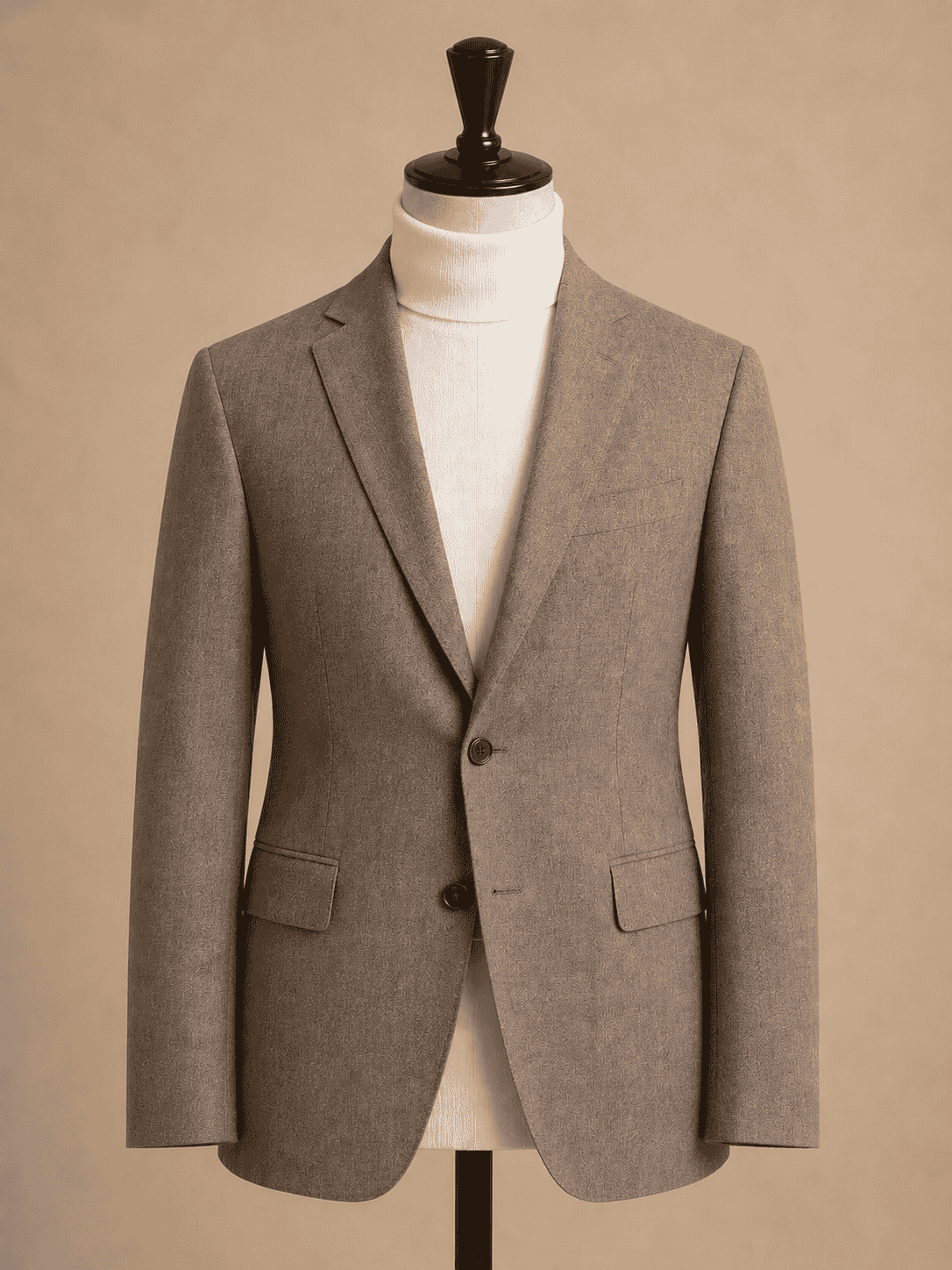 Soho Freestyle Jacke in Mittelbraun – Mikrokaromuster