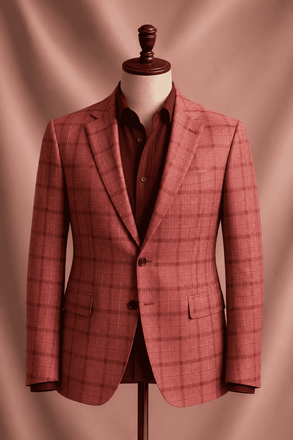 Soho Taormina Jacke in Rotem Karo