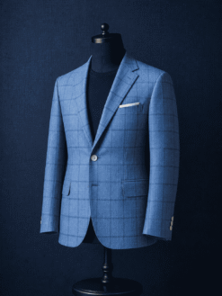 Soho Taormina Karierte Jacke in Hellblau